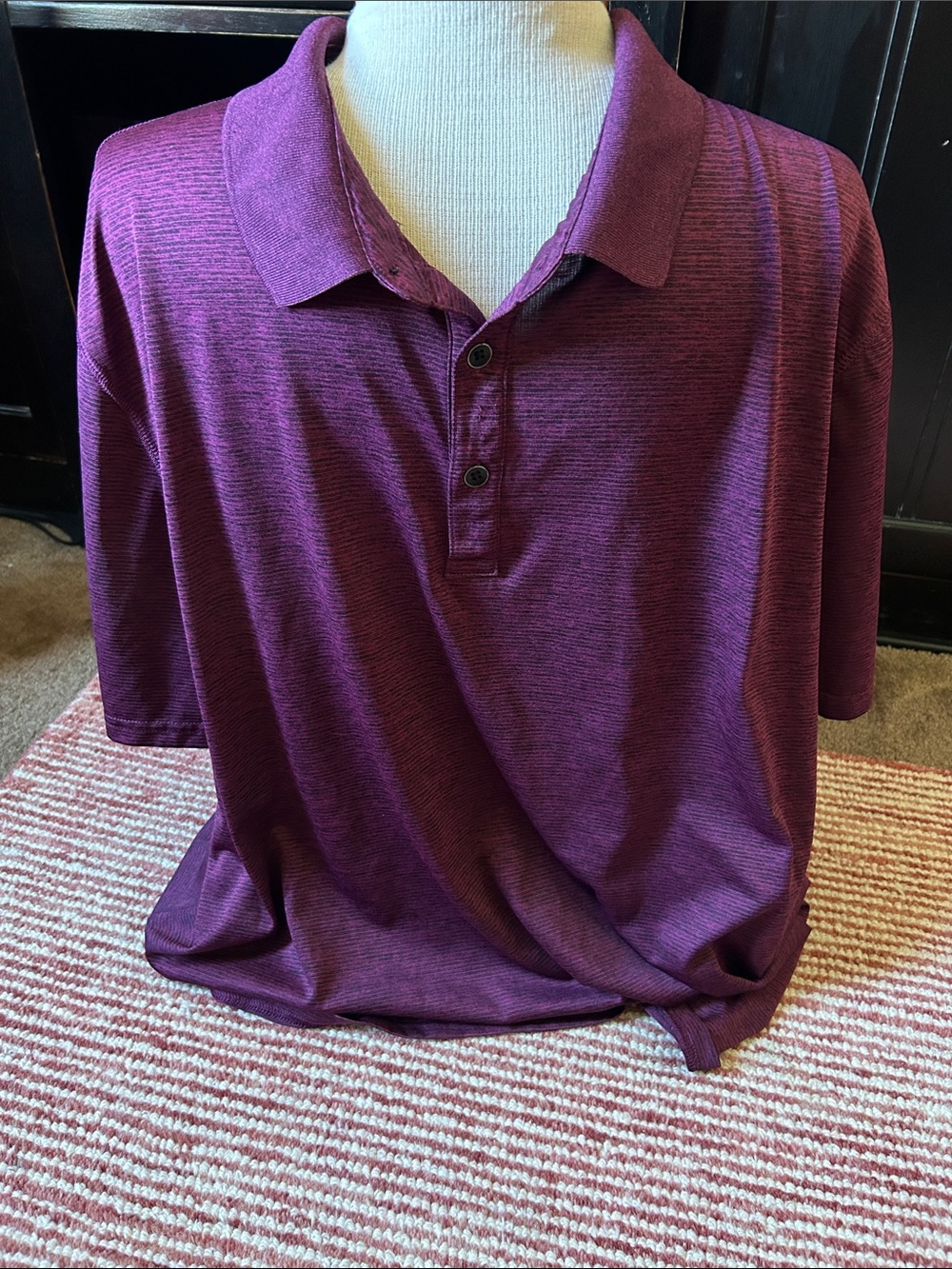 Apt. 9 Men's Heathered Plum Polo